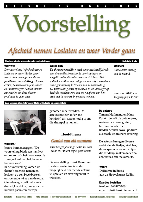 Flyer Afscheid nemen Flyer Afscheid nemen